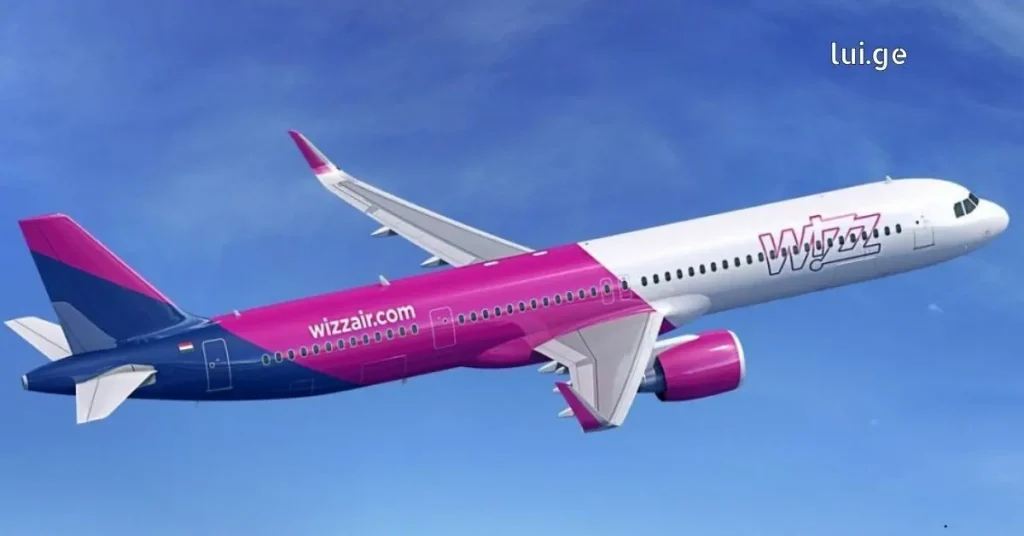 wizz air plane in the sky